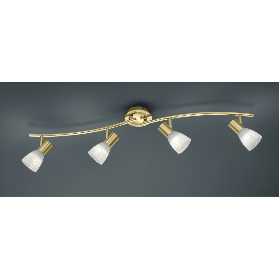 Trio LED-Spot Levisto 4er-Set in Messing matt, verstellbar, warmweiß - Bild 2