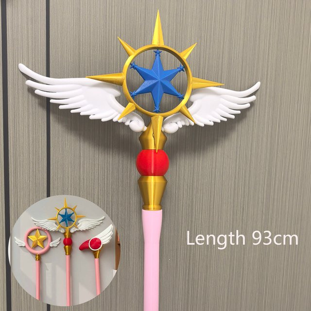 Card Captor Sakura Klare Karte Kinomoto Sakura Cosplay Star Scepter Zauberstab, Zubehör - Bild 1