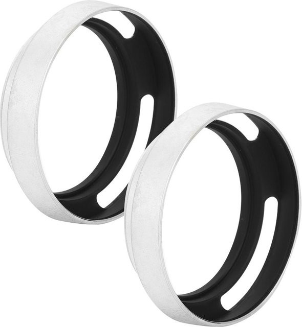 Leica Gegenlichtblende aus Aluminiumlegierung mit Aussparung, 2 Stück, Silber und Weiß, Durchmesser: 58 mm - Bild 1