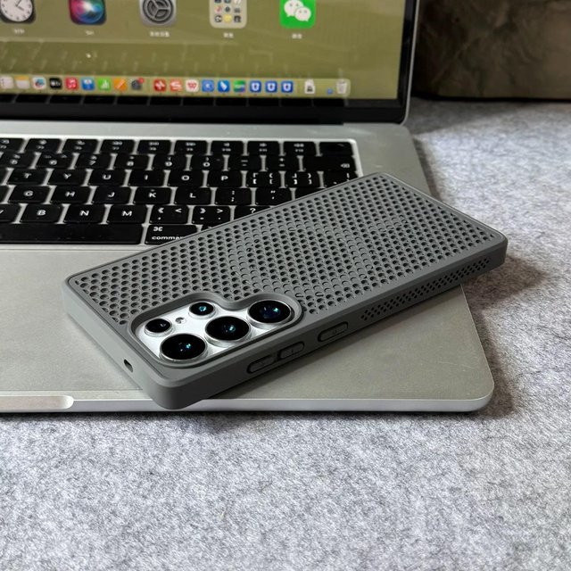 MagSafe Magnetisches Ladecase für Samsung Galaxy S24 Plus in Grau mit Wärmeableitung und kühlender Hartschalenabdeckung - Bild 1