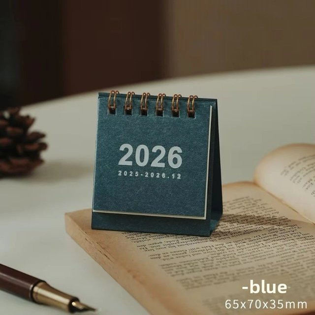 Zaomo Mini-Desktop-Kalender 2026 in Schwarz aus Papier - Bild 1