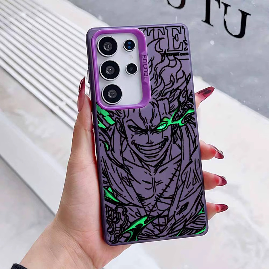 ONE PIECE Handyhülle mit Luffy und Zoro für Samsung Galaxy Modelle in Bunt und Lila - Bild 2