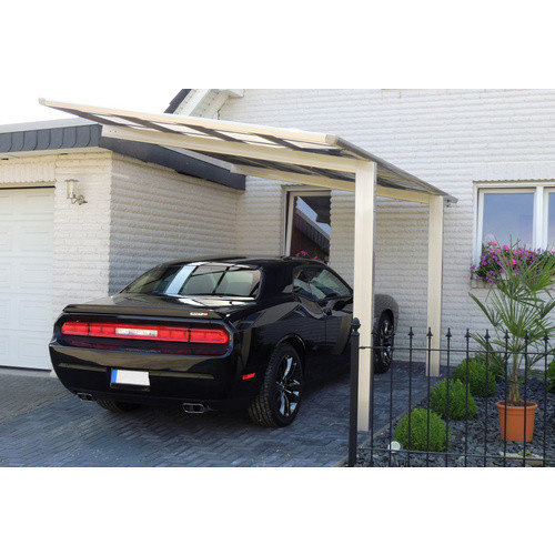 Ximax Alu Carport Linea Typ 60 in Edelstahl-Look XL, B/T: 302,2 x 555,8 cm, Firsthöhe: 299,3 cm, silberfarben - Bild 3