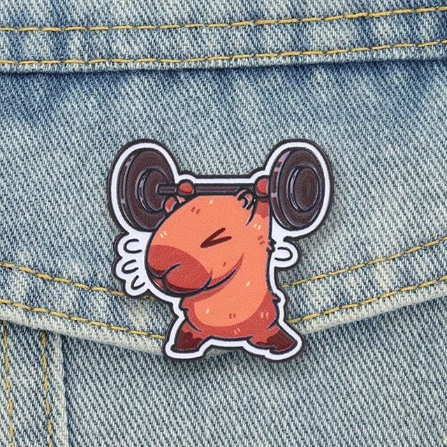 Capybara Emaille-Pin, Bunt, Unisex - Bild 1