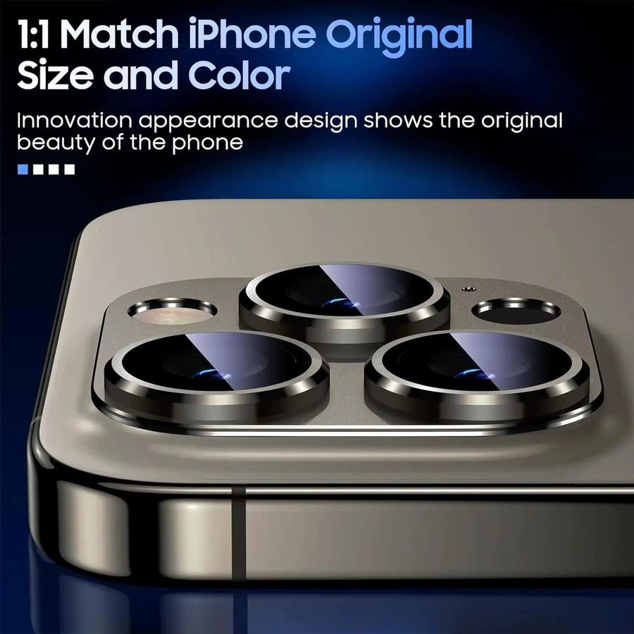 Mrgabwte Kameraobjektivschutz aus Metall in Purple für iPhone 16 Pro Max Plus, iPhone 15 und iPhone 14 Pro Max Plus - Bild 3