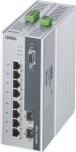 Phoenix Contact 1026923 FL SWITCH 4000T-8POE-2SFP Industrial Ethernet Switch, Grau - Bild 1