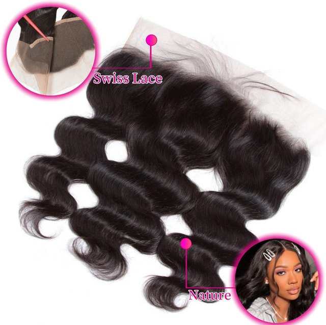 Linhua Body Wave Lace Frontal, 13x4, brasilianisches Virgin-Haar - Bild 1