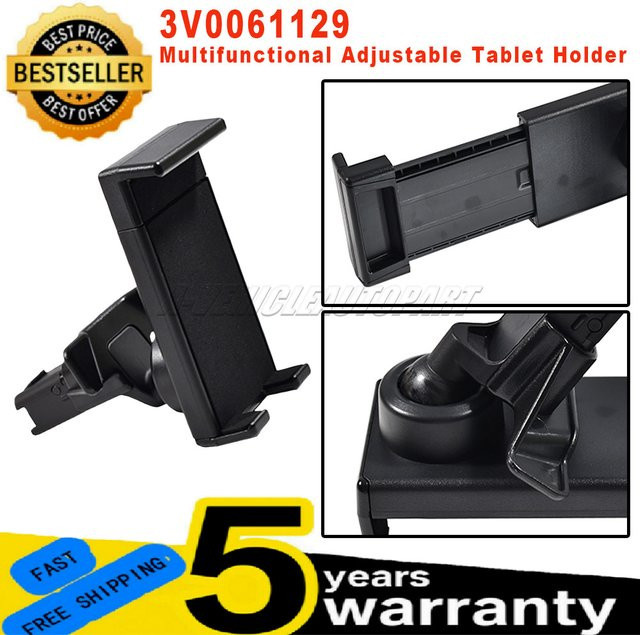 Multifunktionaler verstellbarer Tablet-Halter SECPZ für Skoda Octavia Mk3 Mk4 Enyaq Kamiq Scala Yeti Mk1 in Schwarz - Bild 1