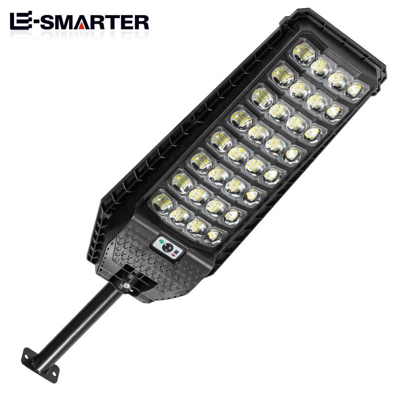 ESMARTER Solar LED Außenleuchte mit Bewegungssensor, wasserdichte Gartenlampe für Hof und Wand, Schwarz - Bild 2