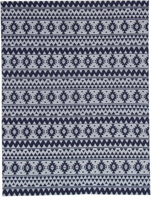 MeGusta Flachflor Teppich Luisa Vintage Blau Polyester, B: 120 cm, T: 170 cm - Bild 1