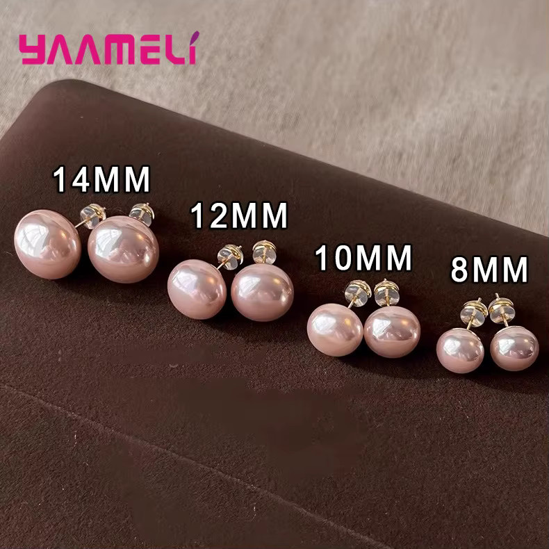 YAAMELI Perlenohrringe, 925 Silber, goldfarben beschichtet, Damen - Bild 6