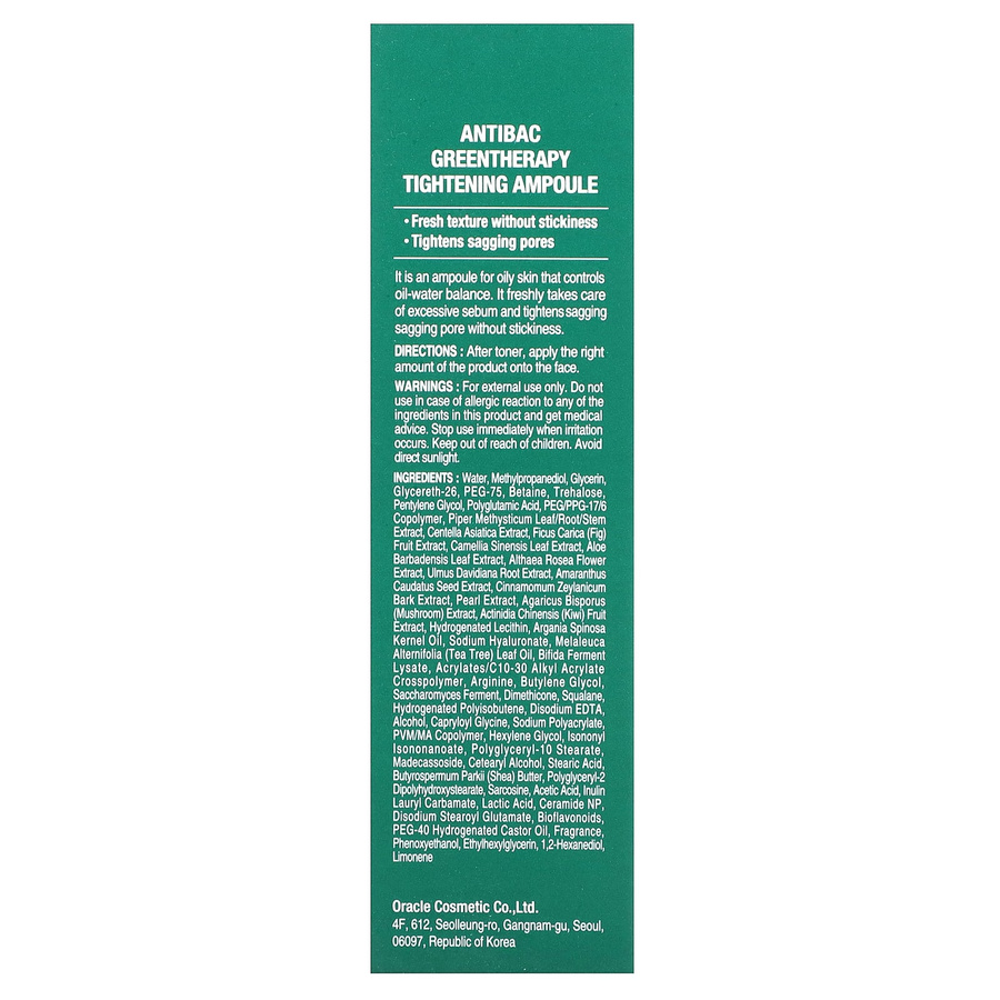 Dr. Oracle Green Therapy Straffende Ampulle Serum, 30 ml, Fettige Haut - Bild 2