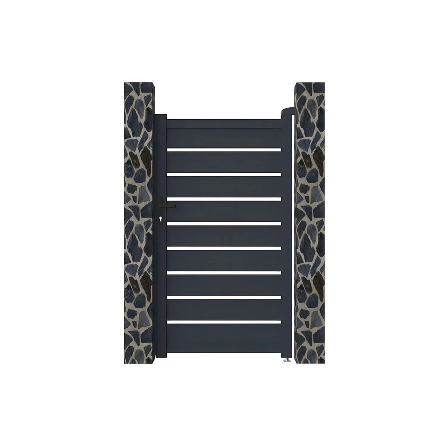 Vente-unique Eingangstor Primo Aluminium Anthrazitgrau Breite: 100 cm - Bild 2