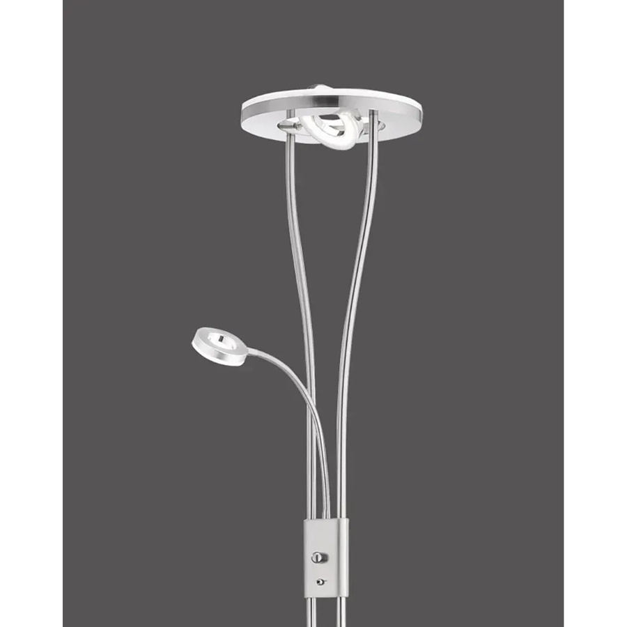 Just Light LED-Deckenfluter Helia Stehleuchte rund in Silberweiß aus Metall und Kunststoff, Höhe: 187,5 bis 198 cm - Bild 3