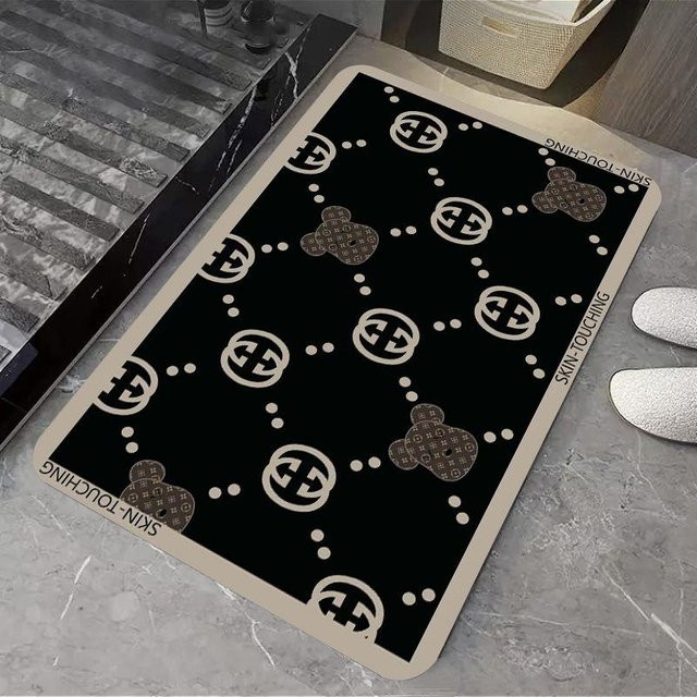 Wasserabsorbierende Badezimmerbodenmatte aus Diatomeenerde von Yiran Health & Beauty, schnelltrocknend und anti-rutsch, B/T: 60 x 40 cm - Bild 1