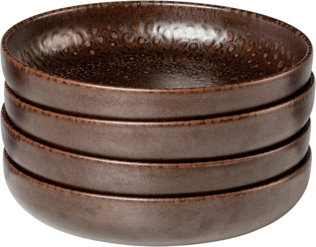 Gipfelstück Suppenteller-Set Glockenklang aus Steinzeug in Bronze/Braun - Bild 1