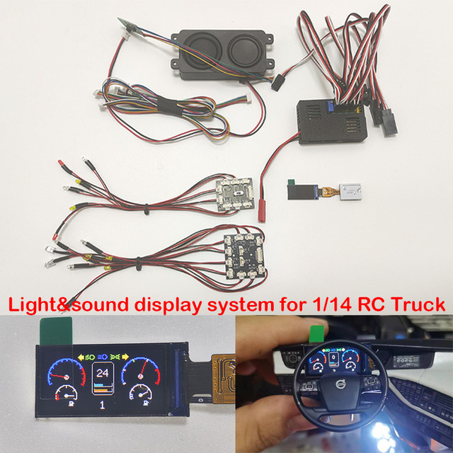 Tamiya Simulations-LED-Licht- und Soundanzeigesystem, Zubehör, 1/14 Maßstab - Bild 1