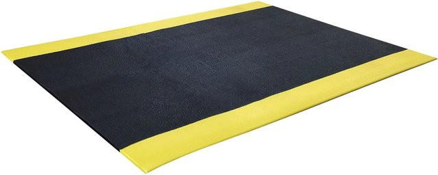 PROREGAL Anti-Ermüdungsmatte aus Vinyl in Gelb-Schwarz, H x B x T: 1 x 90 x 100 cm - Bild 1