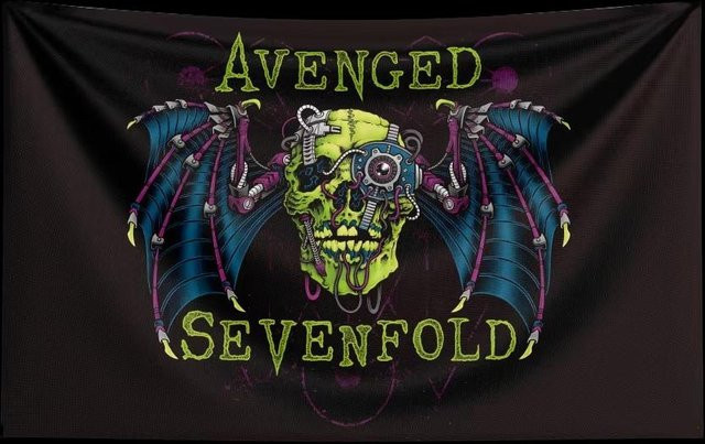 ZX Tapestry Rock Band Wandteppich Avenged Sevenfold Wandkunst Dekoration B: 74 cm, H: 94 cm - Bild 1