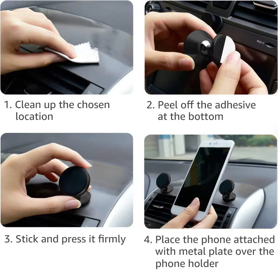 KAFNHCKA Magnetische Auto Handyhalterung für Dashboard und GPS Navigation zur Unterstützung von iPhone, Huawei und Xiaomi - Bild 4