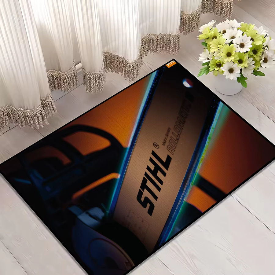 Stihl Rutschfeste Fußmatte mit Fahrzeug-Grafik in Mehrfarbig, Polyester, Breite: 60 cm, Tiefe: 100 cm - Bild 5