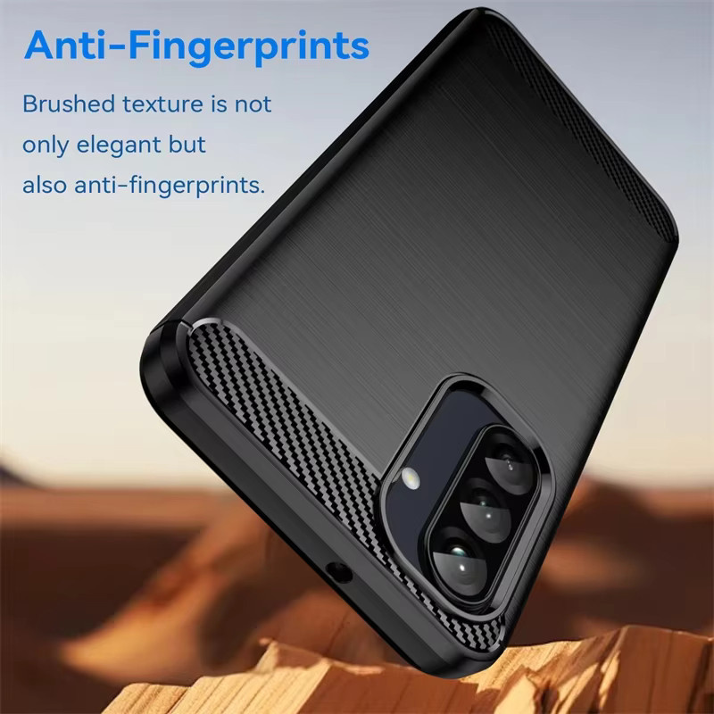 Samsung Galaxy A26 A36 A56 A16 A06 Schutzhülle aus weichem Silikon im Carbon-Look in Schwarz und Rot - Bild 5