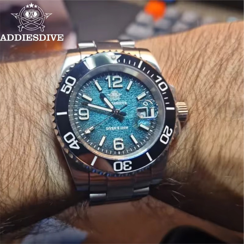 ADDIESDIVE Armbanduhr, Quarz, Edelstahl, 41 mm, Herren, Blau - Bild 2