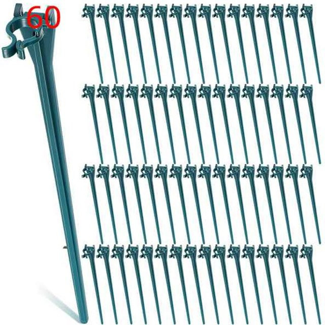 ABUH 60er-Pack universelle Weihnachtslichtpfähle aus Kunststoff für C7 und C9 Lichter, Rasenpfähle für den Außenbereich, Höhe: 19,05 cm - Bild 1