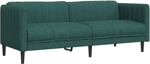 vidaXL 3-Sitzer Sofa Dunkelgrün mit Stoffbezug und Massivholzrahmen, Breite: 193,0 cm, Tiefe: 76,5 cm, Höhe: 74,5 cm - Bild 1