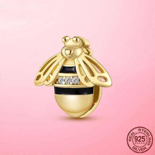 FOXANRY Jewelry Charm Biene, 925 Silber, Zirkonia, Damen - Bild 1