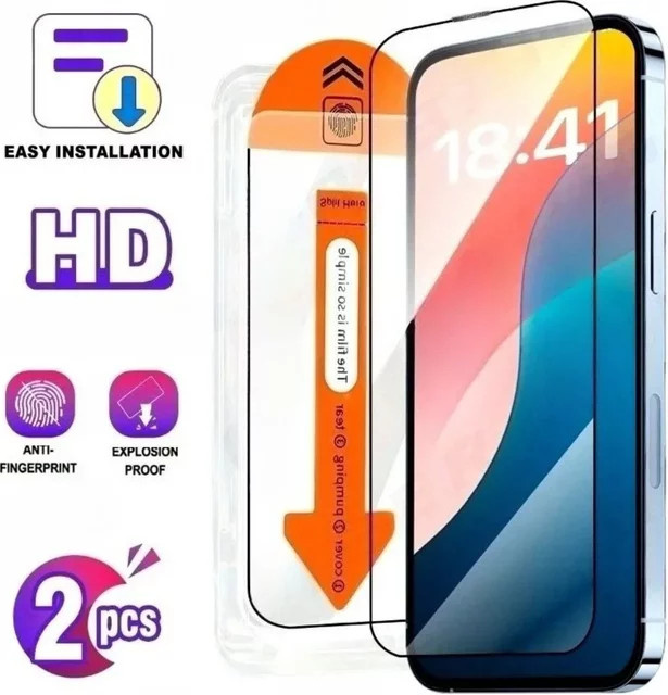 DIXSG 3er Pack Displayschutzfolie aus gehärtetem Glas für iPhone 17 16 15 14 13 12 Pro Max Plus Air XS XR in Transparent - Bild 1