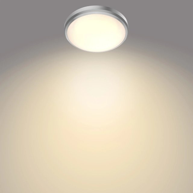 Philips LED-Deckenleuchte Doris in Nickel mit warmweißem Licht (2700 K, 6 W, IP44) - Bild 1