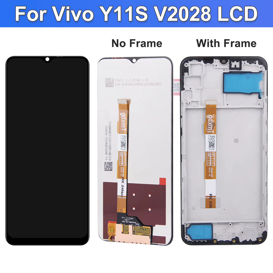 OEM LCD Display Touch Screen mit Rahmen für Vivo Y11s V2028 in Schwarz, 6,51 Zoll - Bild 2