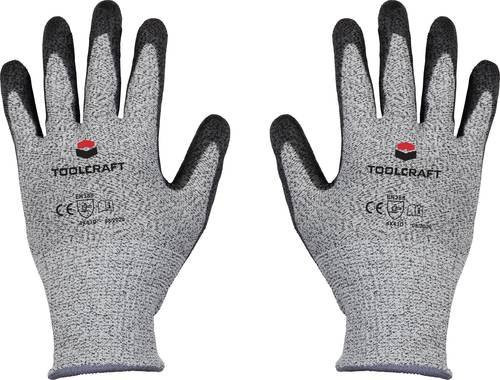 Schnittschutzhandschuh Toolcraft in Grau aus HPPE-Faser und Polyester mit EN 388 Zertifizierung - Bild 1
