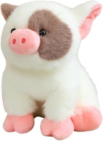 HonorBond Schweinchen Puppe Plüschtier, Weiß - Bild 1