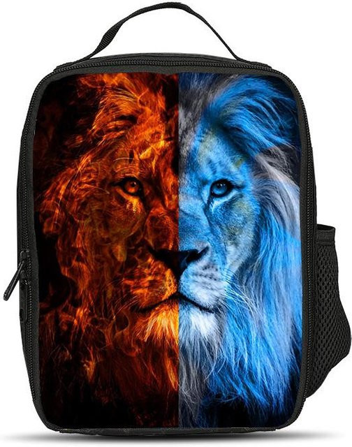 Fancy Style Studio Löwe Lunchtasche mit großem Fassungsvermögen in Multicolour - Bild 1