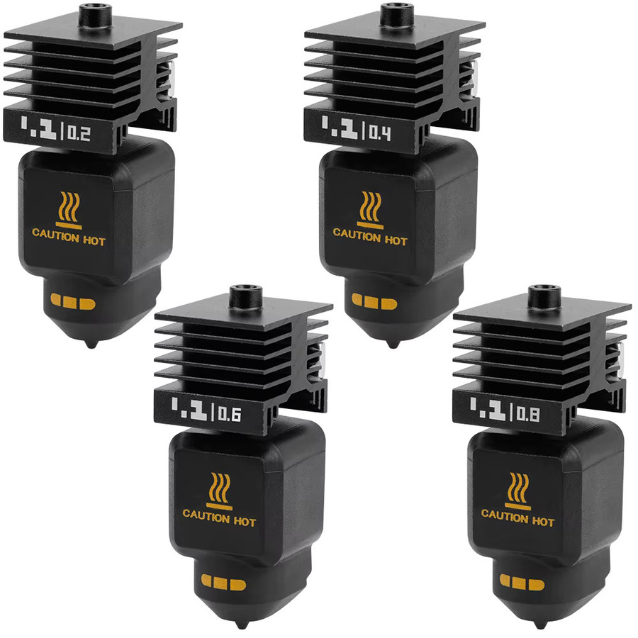 Bambu Lab P2S Verbessertes Hotend Kit mit abnehmbarer Düse für 3D-Drucker in den Größen 0,2mm, 0,4mm, 0,6mm und 0,8mm, Schwarz - Bild 6
