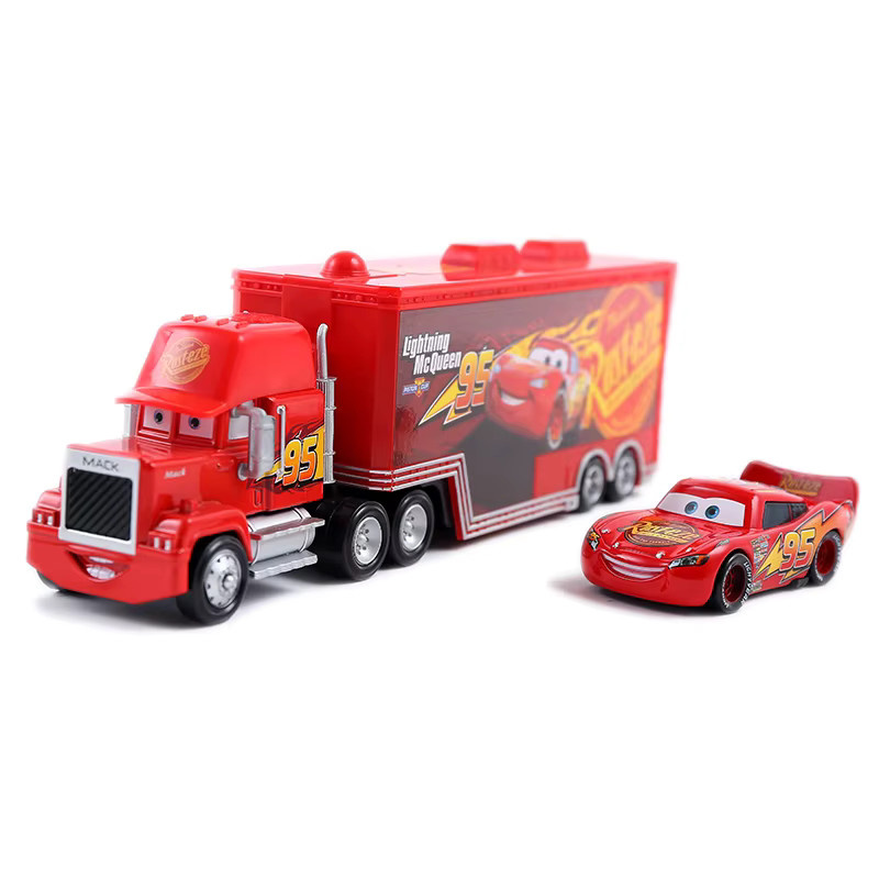 Disney Pixar Cars Mack Semi-Hauler Truck-Modellauto mit Anhänger - Bild 2