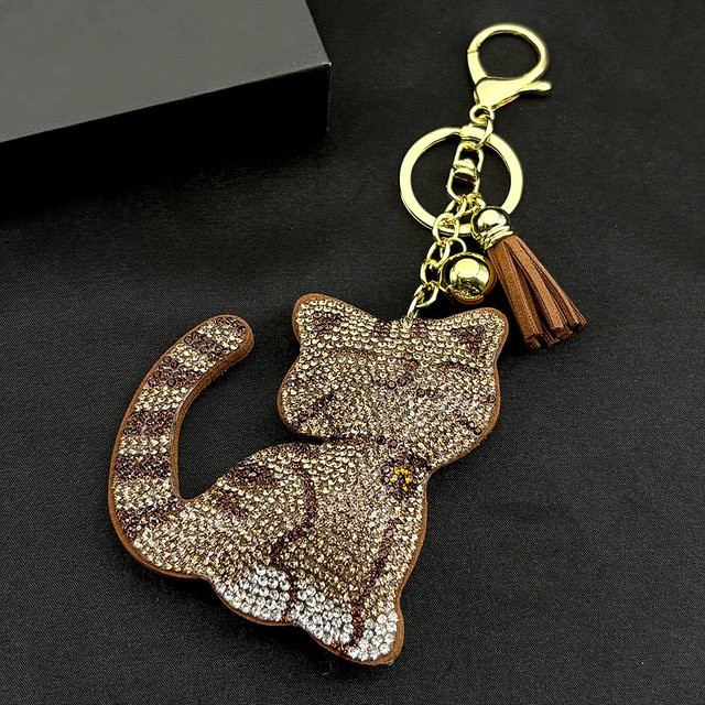 AFAWA Katzen-Taschenanhänger, Kristall, Bunt, Unisex - Bild 1