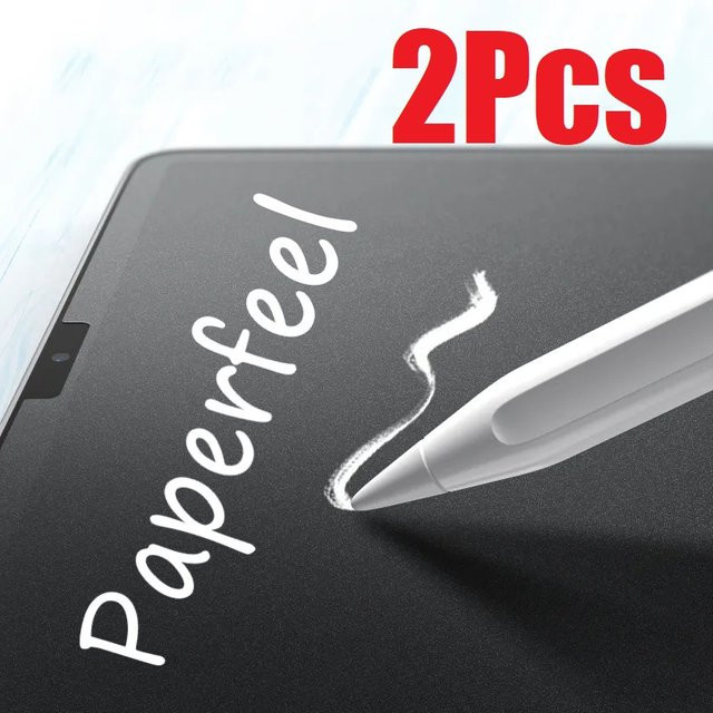 2 Stück Matte Displayschutzfolie mit Papiergefühl für Apple iPad Pro und Air, Transparent - Bild 1