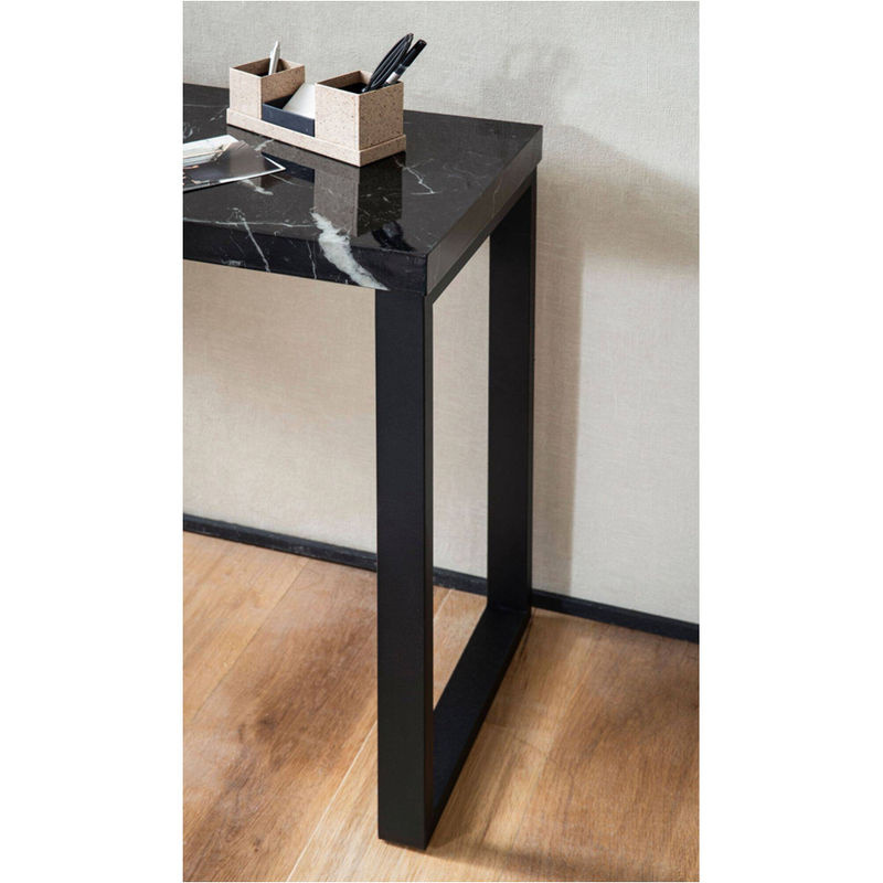 Wohnling Konsolentisch in Schwarz mit Marmor-Optik aus MDF, B/H/T: 120 x 76 x 40 cm - Bild 5
