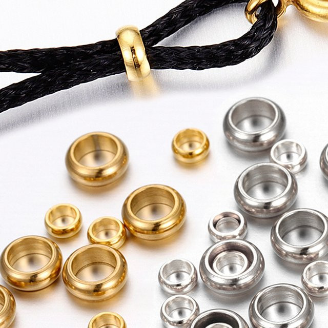 YUTOPIE Spacer Beads, Gold Color, Edelstahl, 50 Stück - Bild 1
