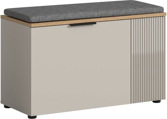 Sitzbank Slide xonox.home in Kaschmirgrau mit Evoke Oak Nachbildung, B/H/T: 80 x 48 x 36 cm - Bild 1