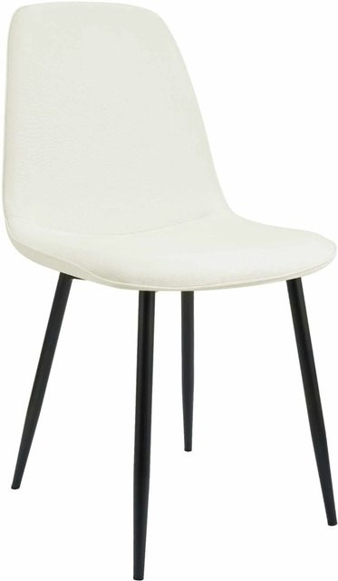 DELUKE Esszimmerstuhl RAZON in Creme mit Stoffbezug, B/T/H: 45 x 54 x 88 cm - Bild 1