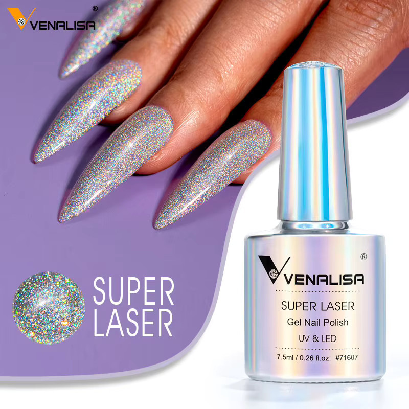 Venalisa Super Laser Nagelgel, 7,5 ml, Glitzer Effekt, Schimmernd - Bild 5