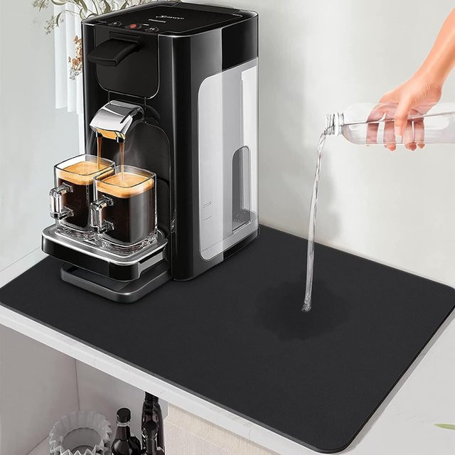 VIKAMA Kaffeemaschinenmatte als Abwässerungspad und Wärmeisolations-Trocknungsmatte für deine Küchentheke - Bild 1