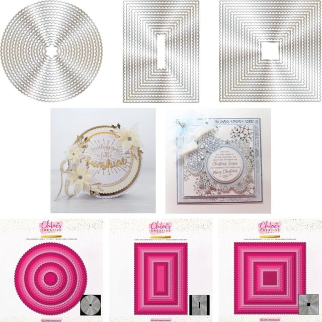 Silberne Metall-Stanzformen für Scrapbooking und DIY-Dekoration in verschiedenen Formen - Bild 1