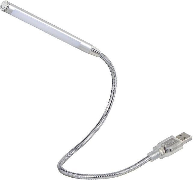 Hama Notebook-Licht mit 10 LEDs, Schwanenhals, dimmbar und Touch-Sensor, Silber - Bild 1