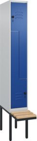 C+P Z-Spind Classic PLUS Sitzbank mit 2 Fächern und Sicherheits-Drehriegel, Sitzfläche aus Buche-Hartholz, B/T/H: 212,0 x 30,0 x 81,5 cm - Bild 1