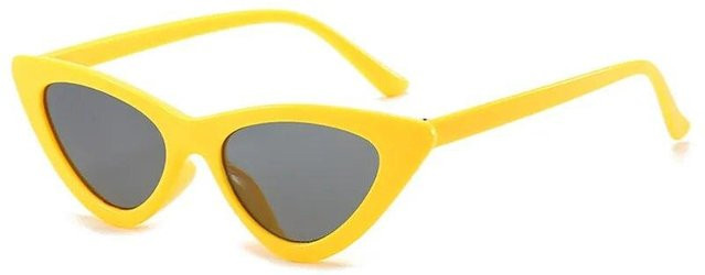 Dote Sonnenbrille Cat Eye, Vollrand, Kunststoff, Gelb, Damen - Bild 1